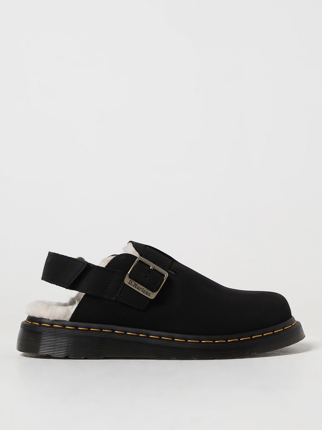 Shop Dr. Martens' Dr.martens Jorge Ii Suede Mules With Buckle In Black