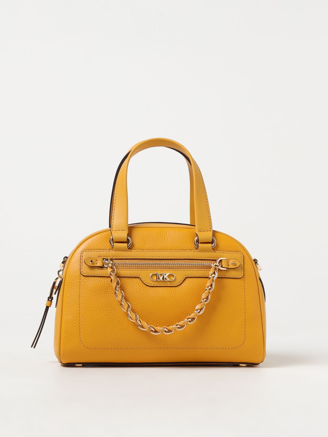 Michael Kors Light Yellow/tan Purse | Yellow purses, Black leather bags,  Black leather handbags