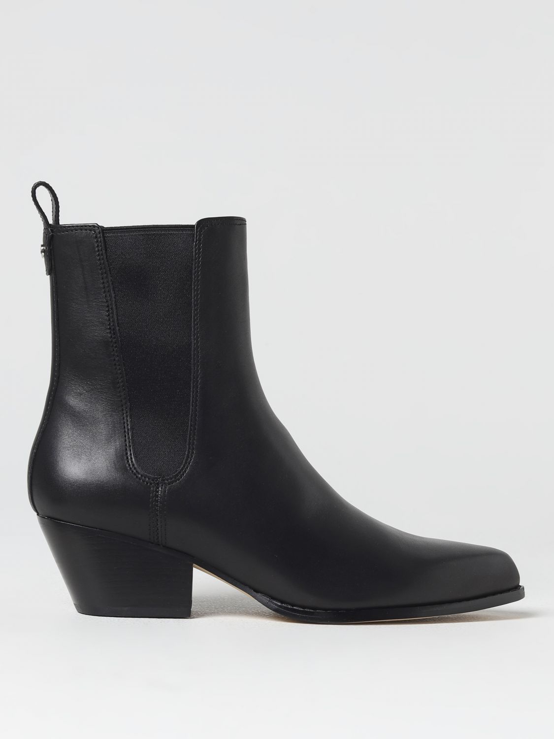 Shop Michael Kors Michael  Kinlee Leather Ankle Boots With Monogram In Black