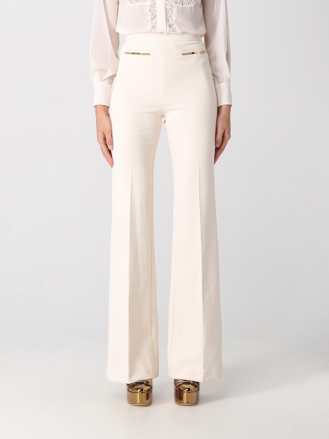 Trousers ELISABETTA FRANCHI Woman colour Yellow Cream