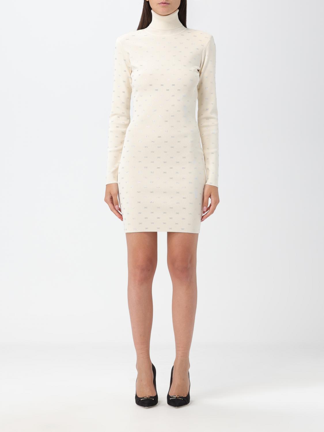 ワンピース ELISABETTA FRANCHI Woman Dress Yellow Cream AB771 E84 Elisabetta Franchi Dress Woman Color Yellow Cream | ModeSens
