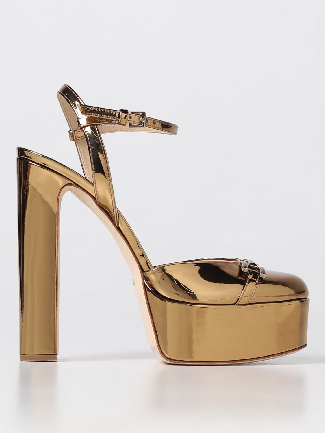 Elisabetta Franchi High Heel Shoes  Woman In Bronze