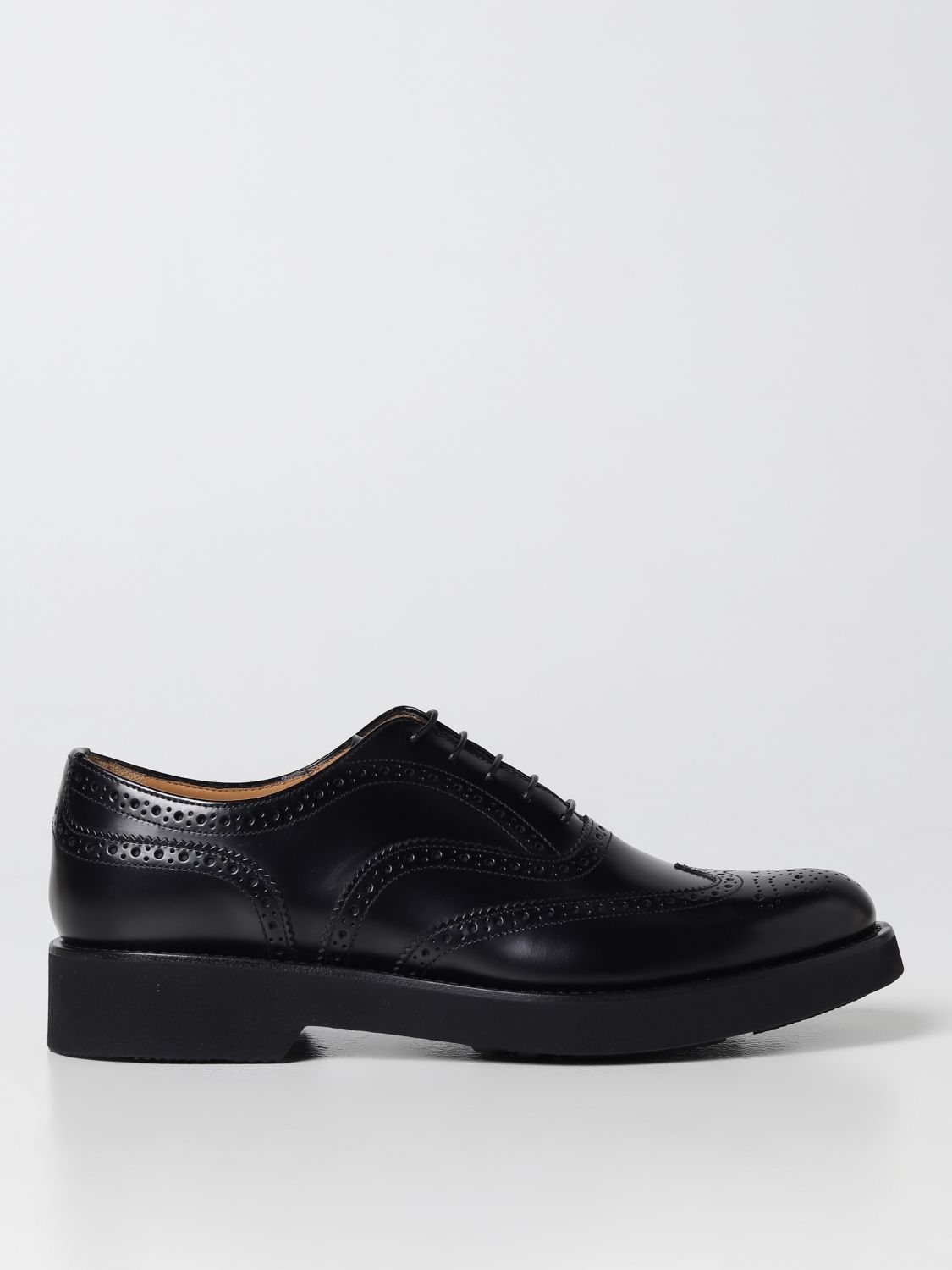 Shop Church's Burwood Derby Shoes In Brushed Leather In Black