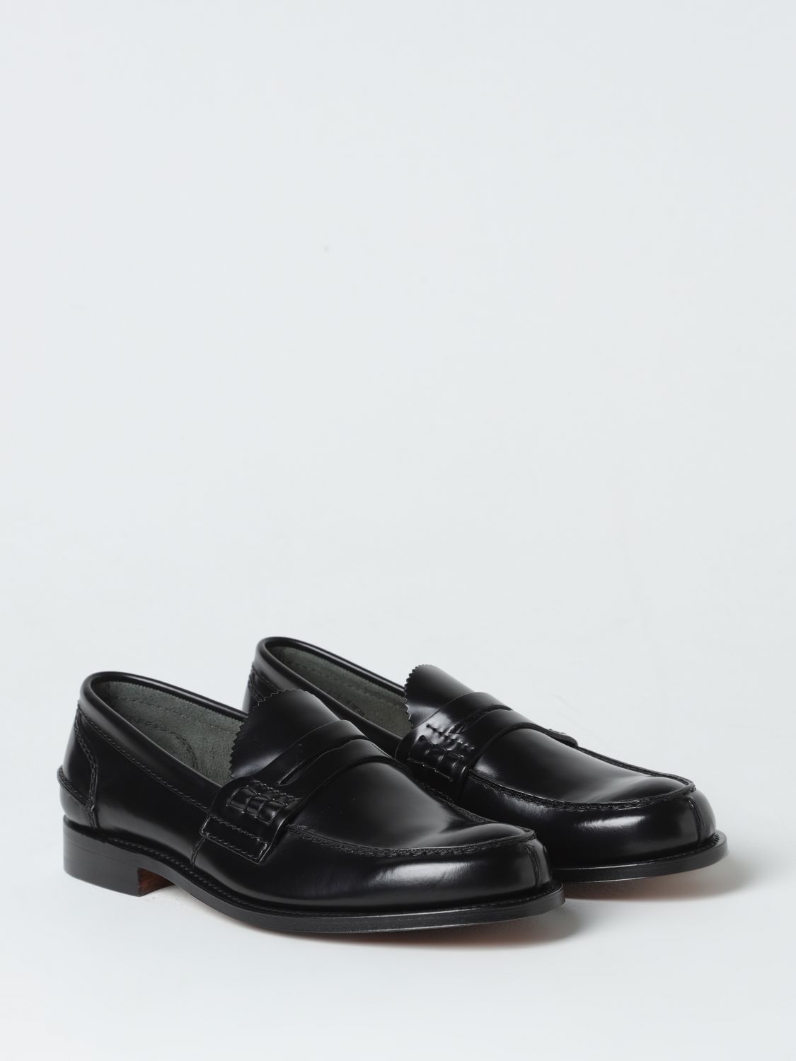 Church's Calf Leather Loafer, Man, Black, Size 6