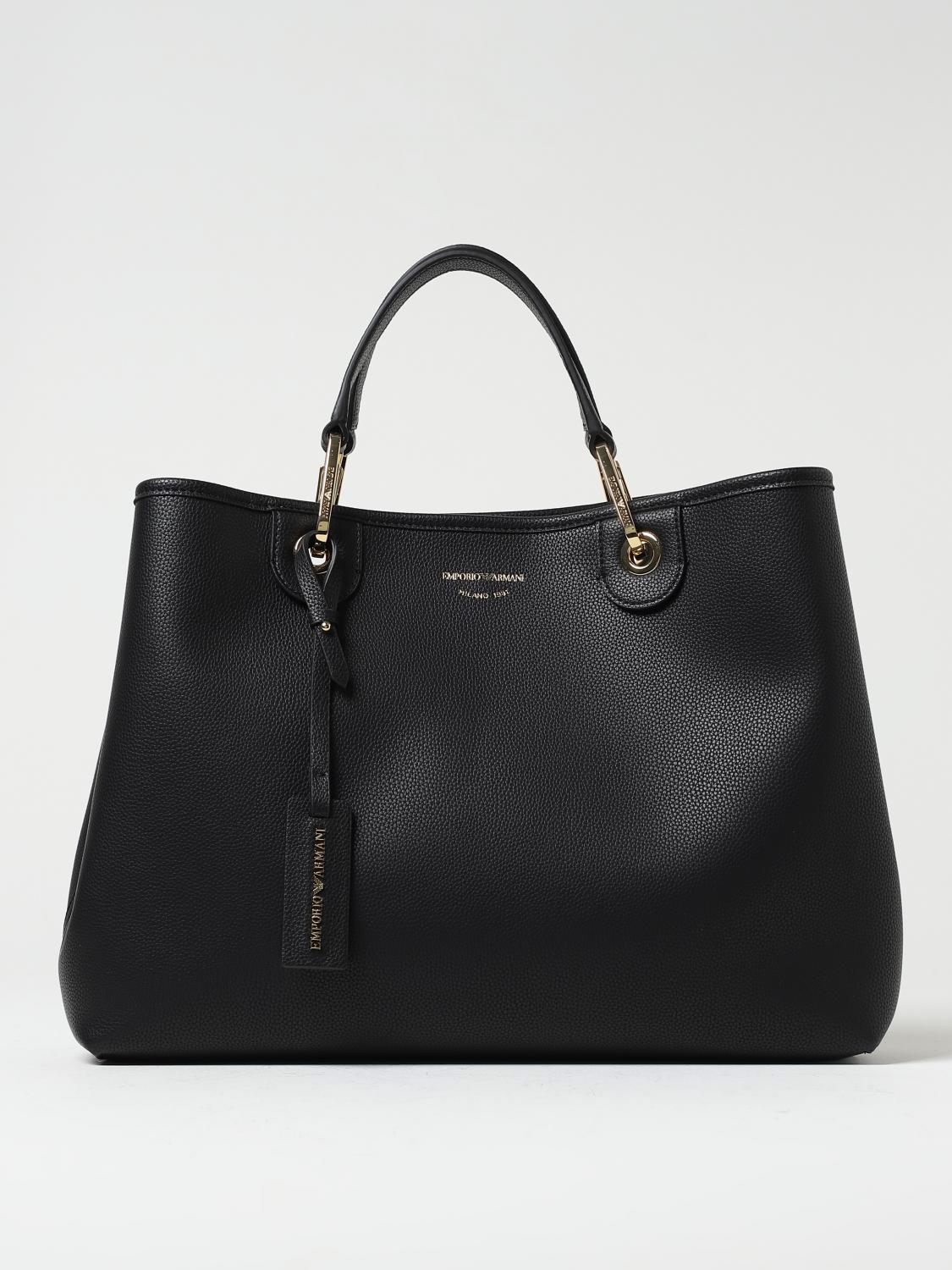 Emporio Armani Bag In Grained Synthetic Leather In Black