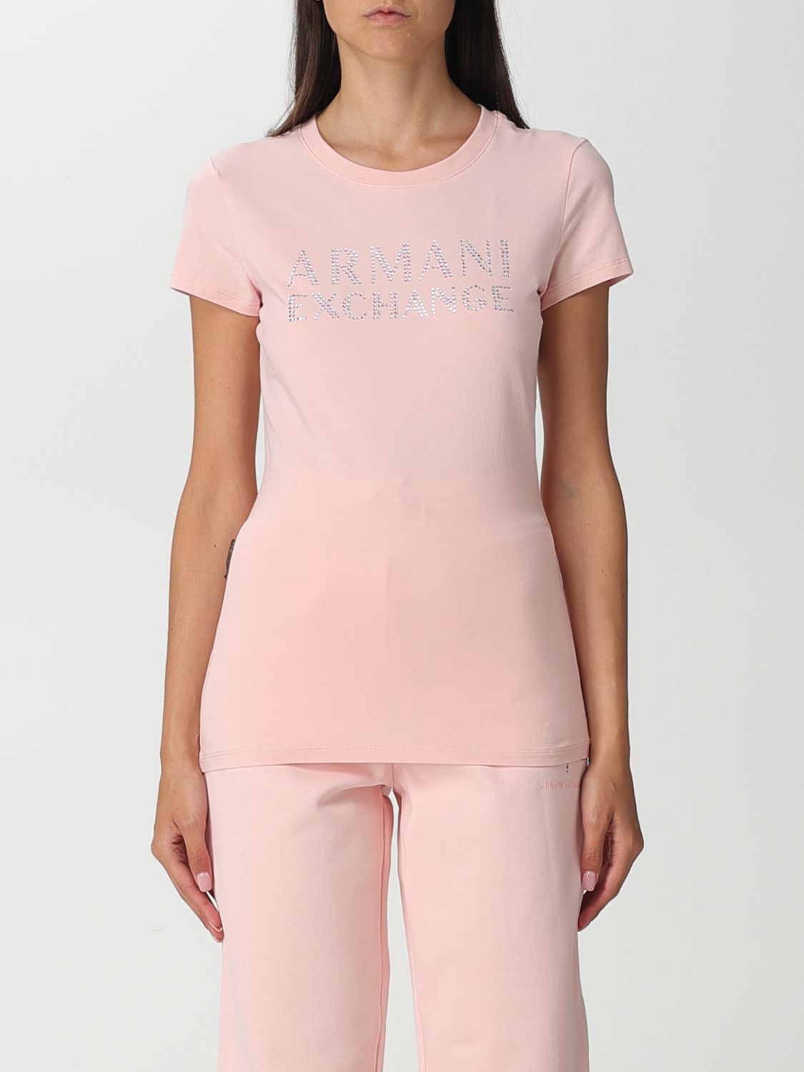 Armani Exchange Kids' T-shirt  Woman In Pink