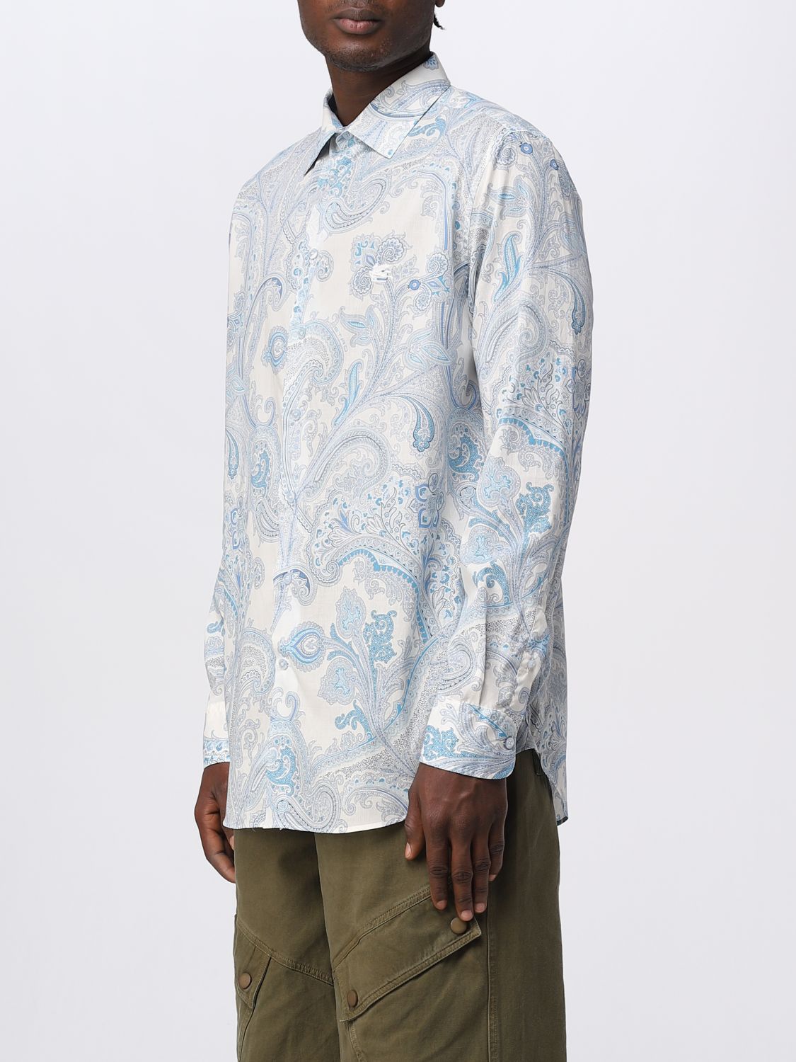 Etro shirt in cotton with Paisley print