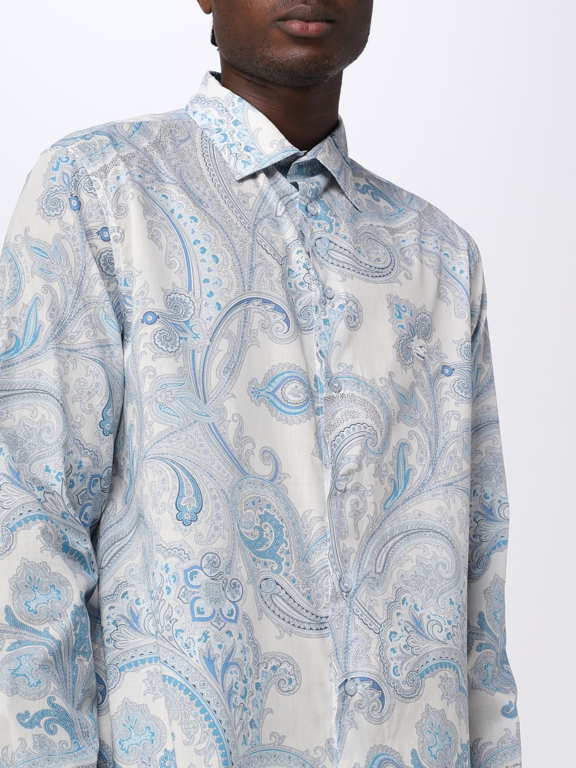 Etro shirt in cotton with Paisley print