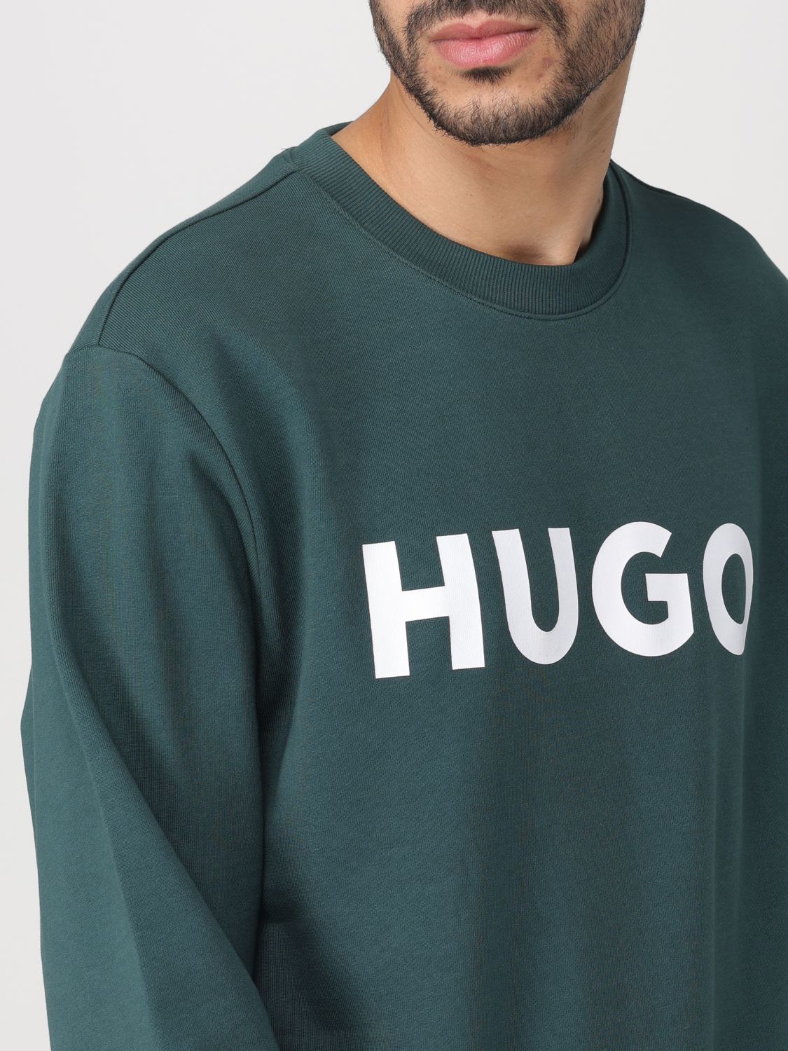 HUGO 50494558 DROYKO Sudaderas Sin capucha Hombre Verde