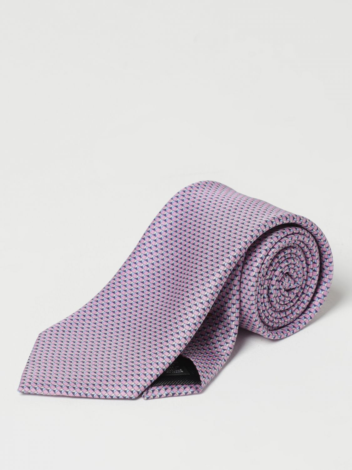 ZEGNA: silk tie with micro print - Pink | Zegna tie 1P8Z6W03TA6