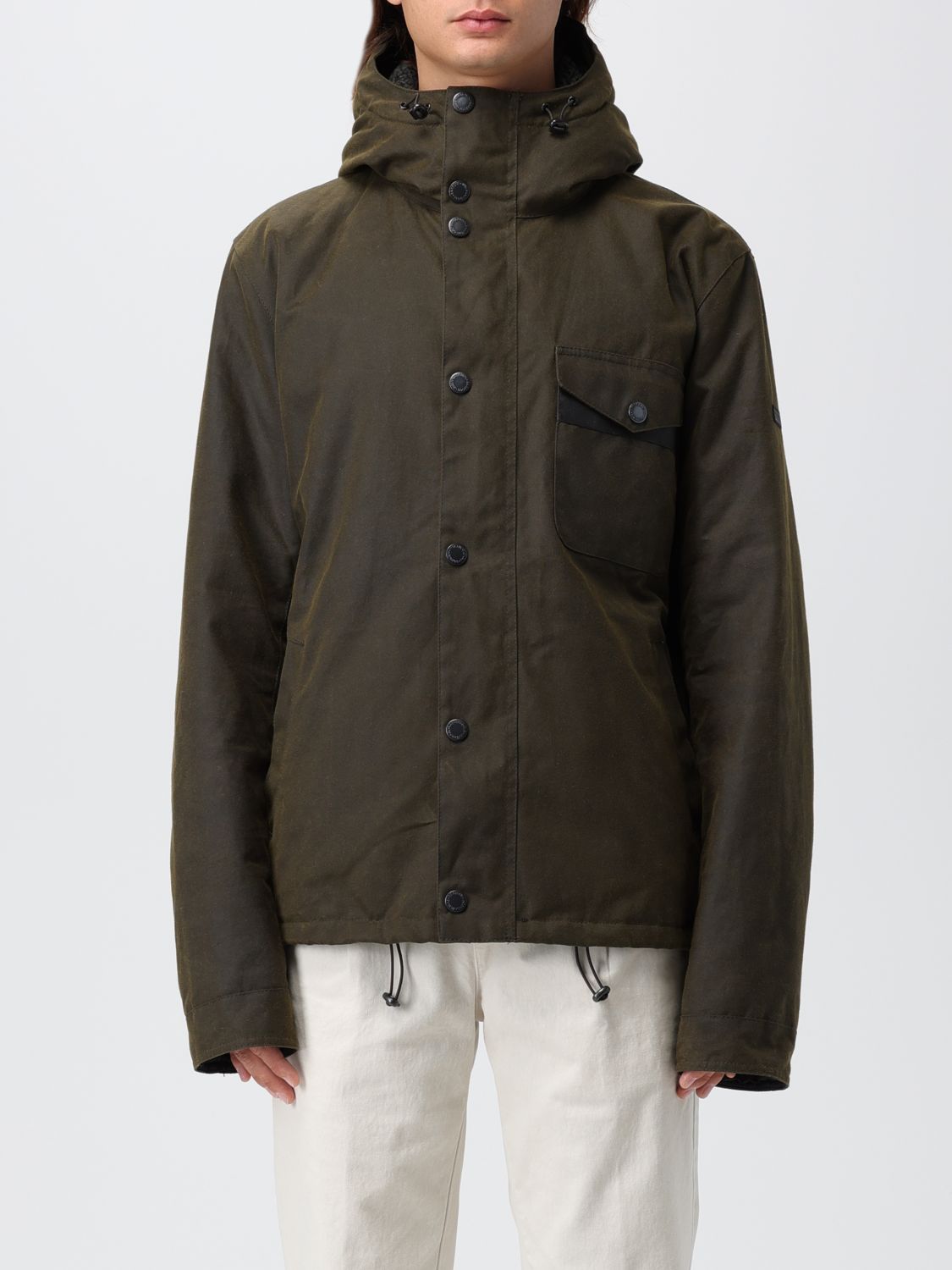BARBOUR: jacket for man - Olive | Barbour jacket MWX1372MWX online at ...