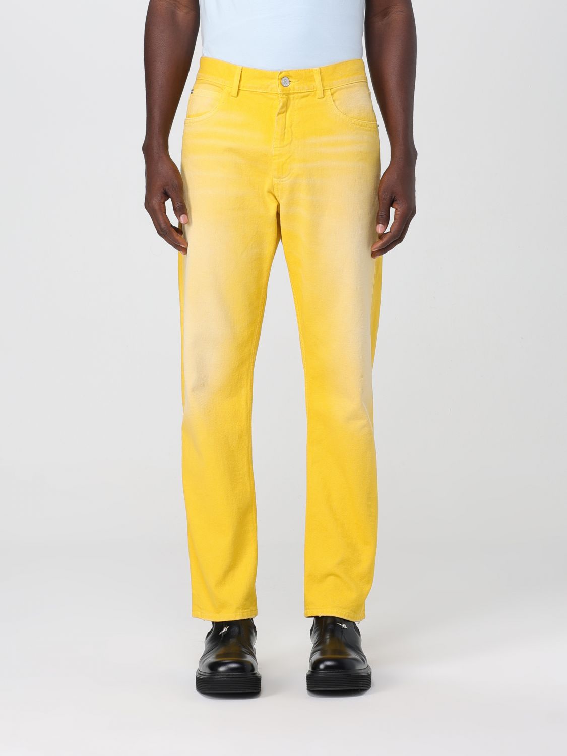 Shop Marni Jeans In Cotton Denim In Yellow