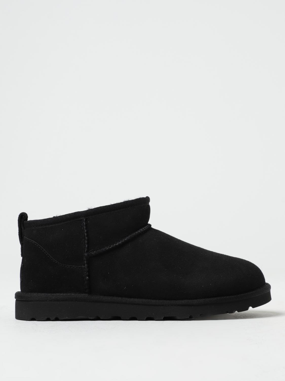 Ugg 10mm Classic Ultra Mini Shearling Boots In Black