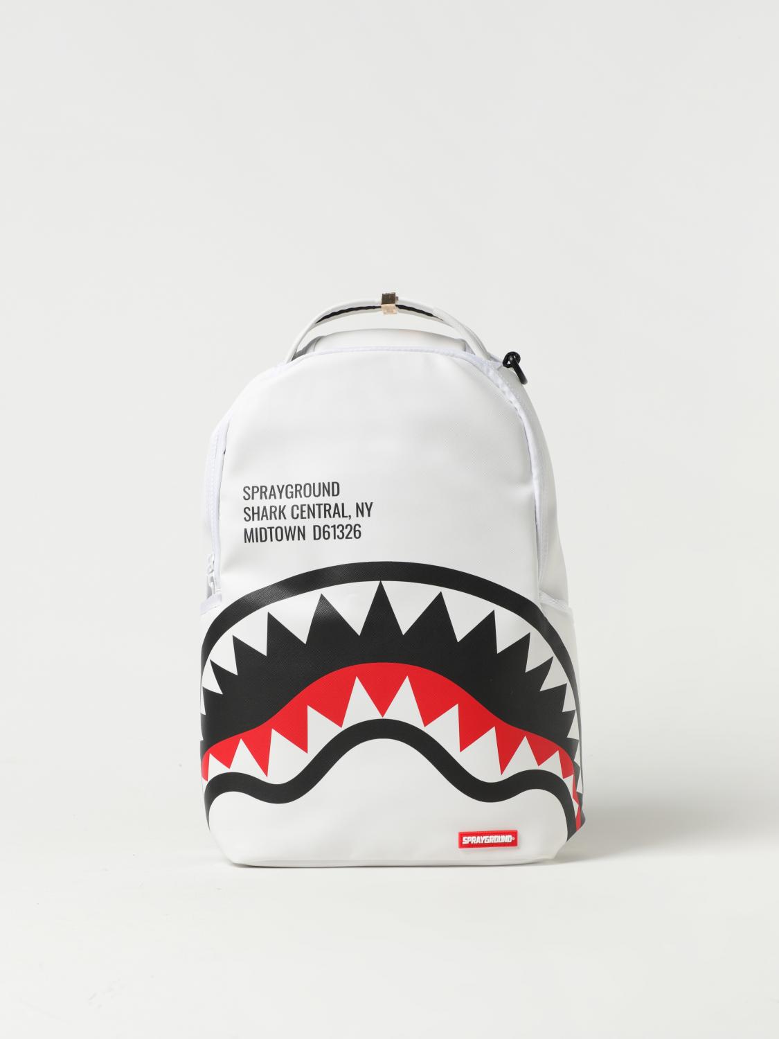 Sprayground white online backpack