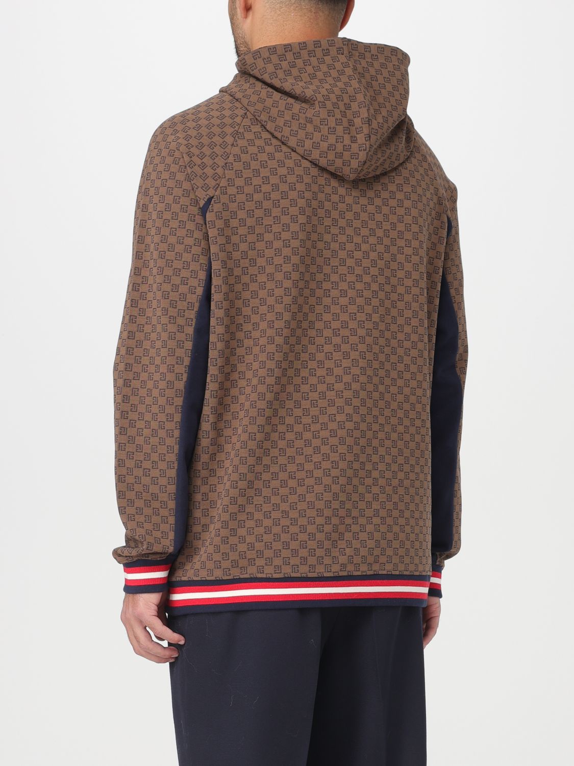 Burberry Men's Muckford TB-Monogram Hoodie Sweatshirt w/ Stripes