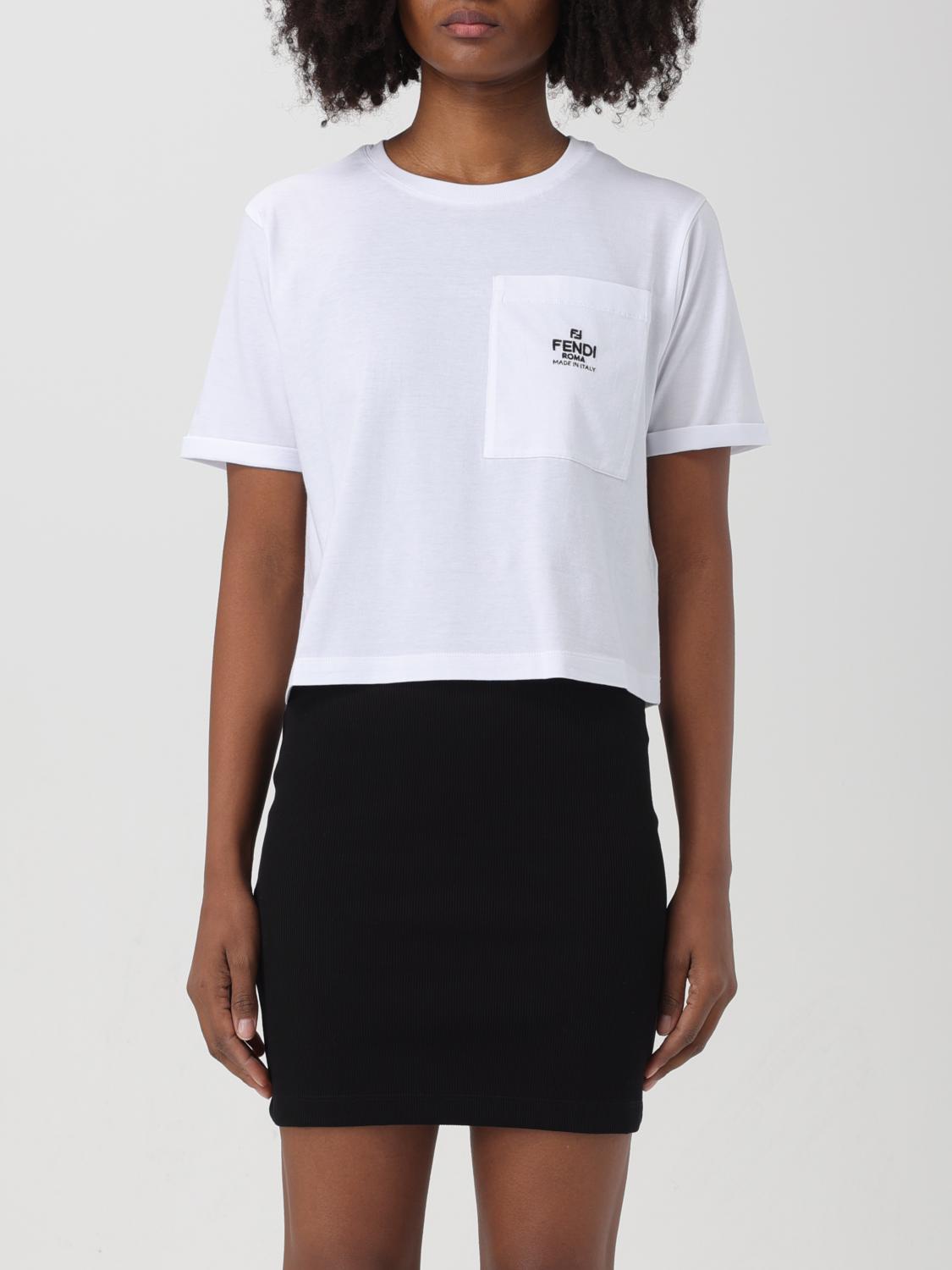 Black and white fendi t outlet shirt