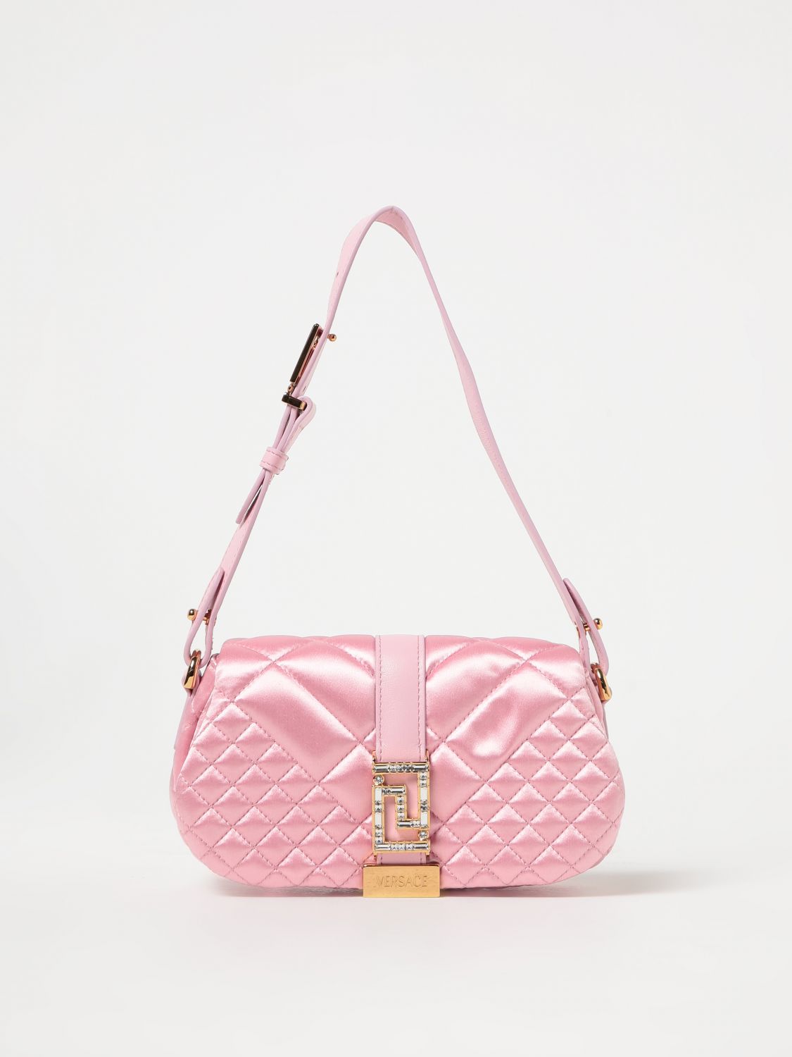 Versace Jeans Couture Pink Satin Shoulder Bag Versace