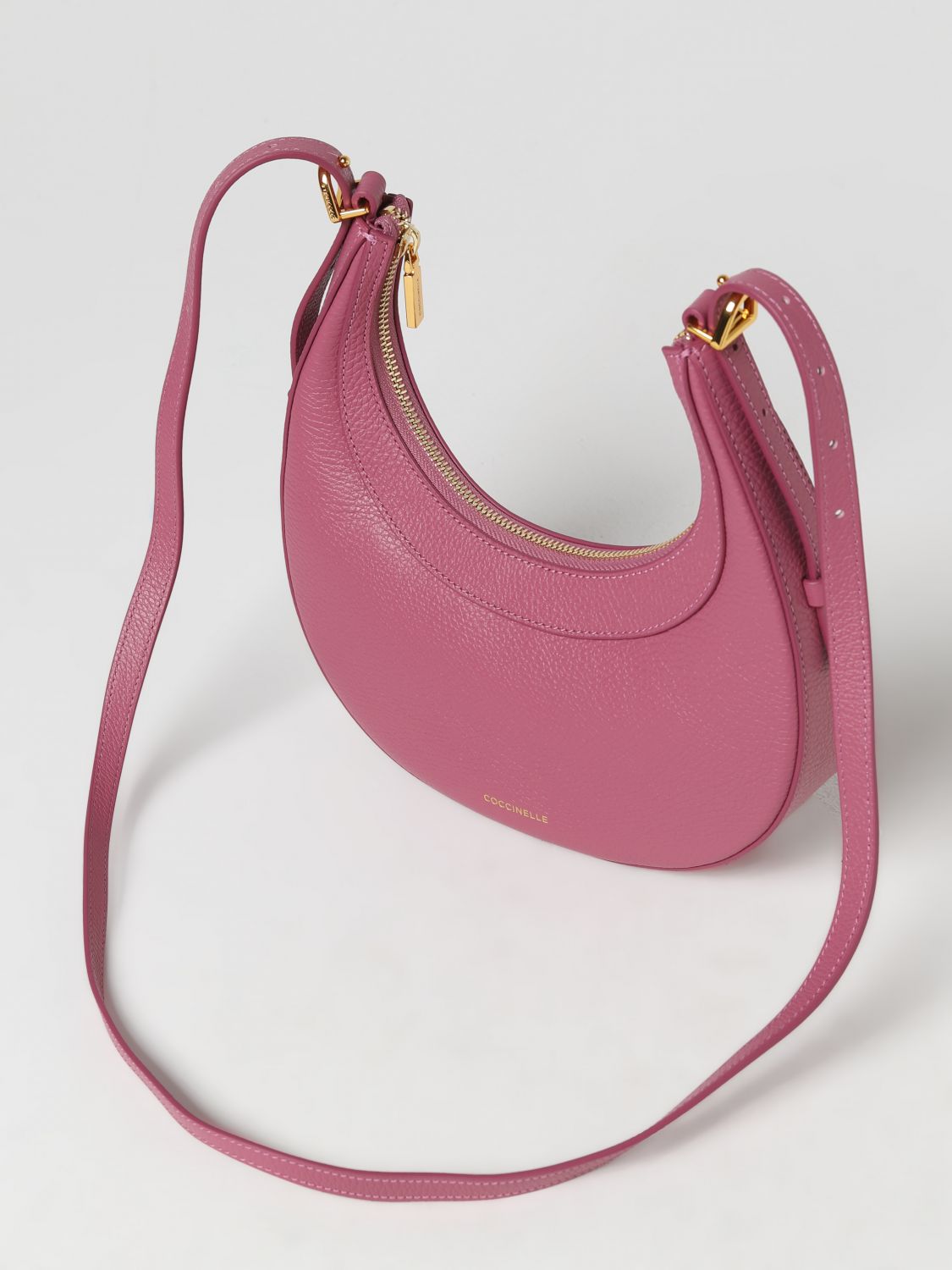 Saddle Bag with Strap Antique Pink Smooth Calfskin