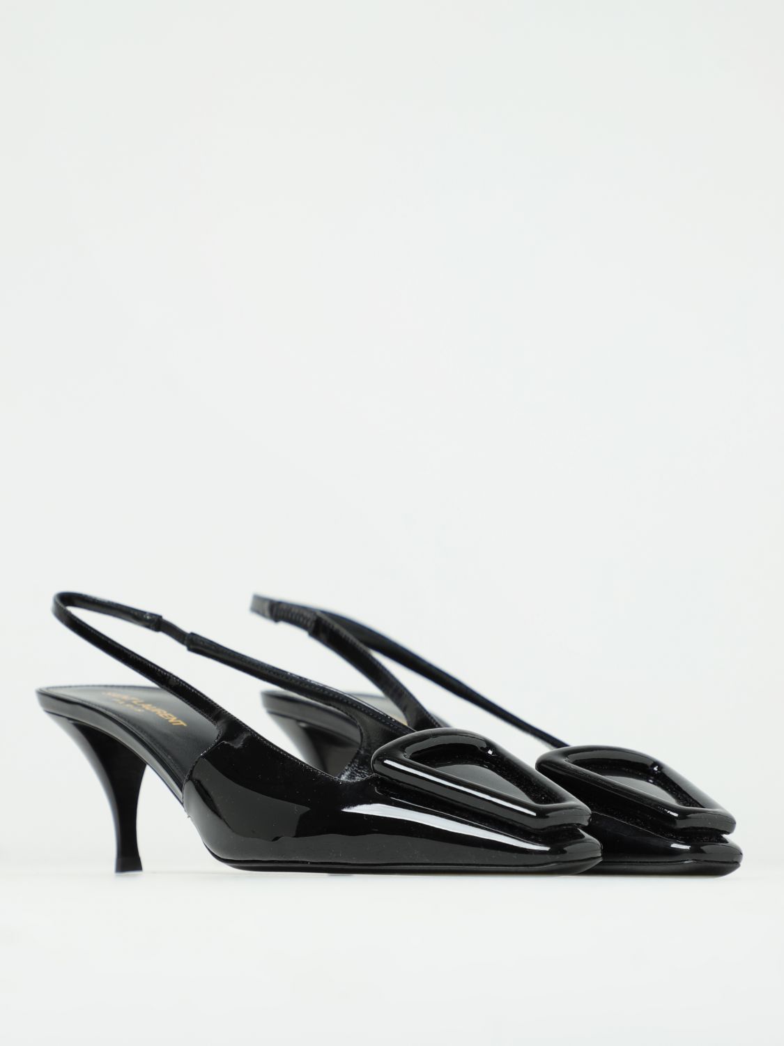 Patent leather heels Saint Laurent Black size 5 UK in Patent