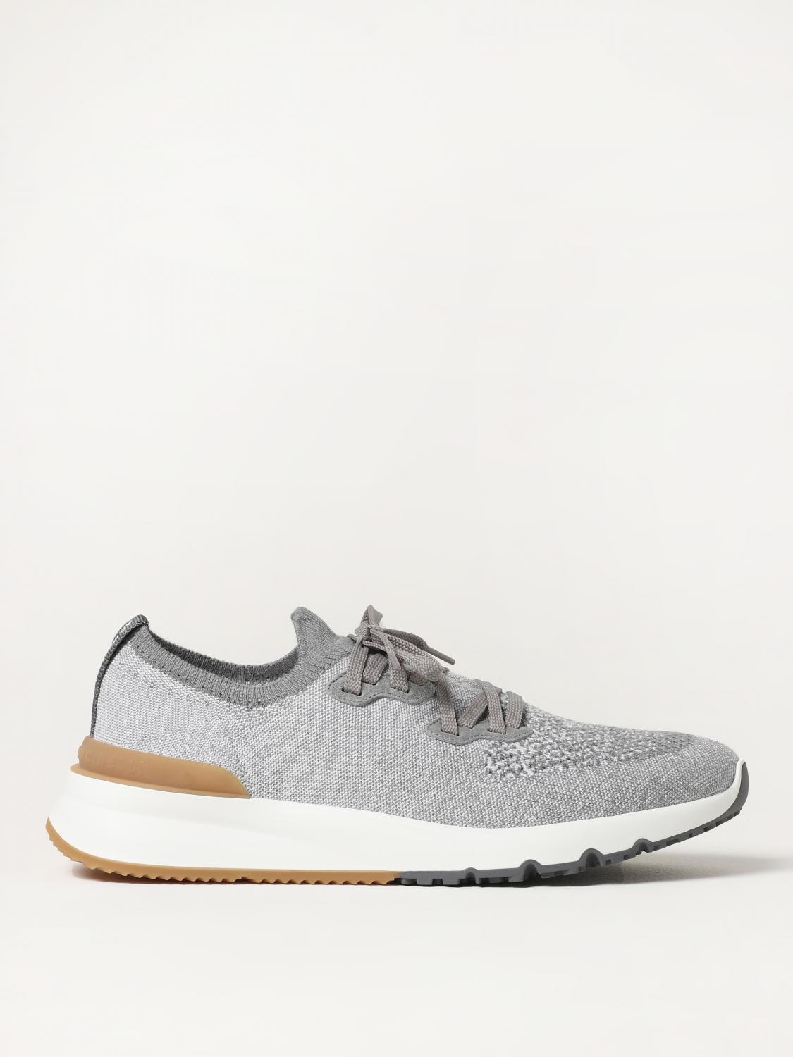 Brunello Cucinelli Speckled Low-top Sneakers In Grey