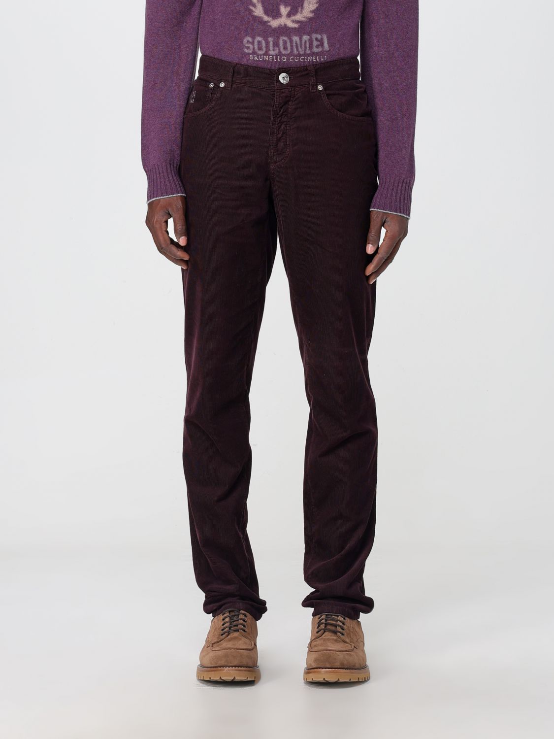 Shop Brunello Cucinelli Pants  Men Color Violet