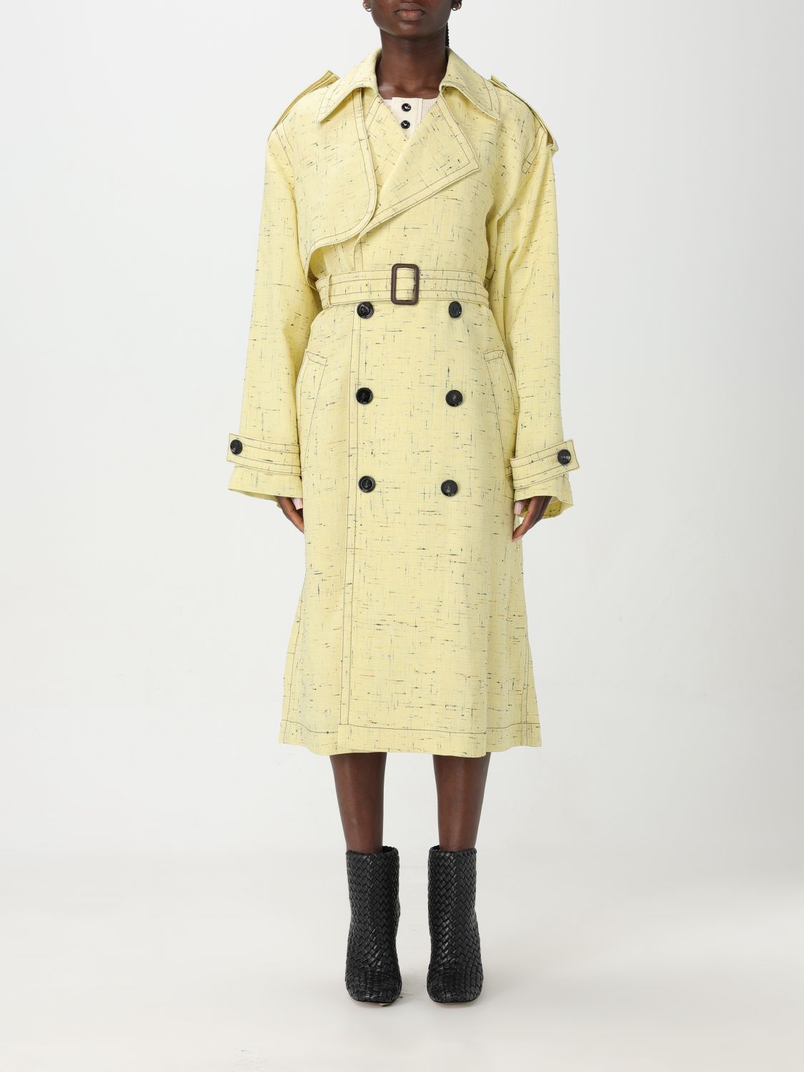 Bottega Veneta Coat  Woman Color Yellow