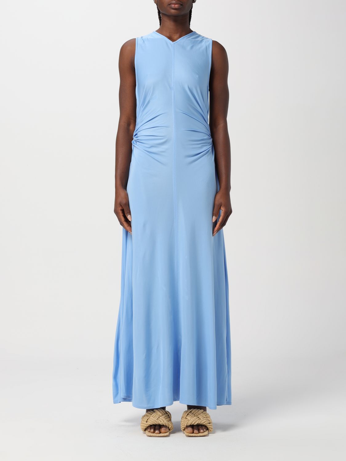 Shop Bottega Veneta Dress  Woman Color Blue