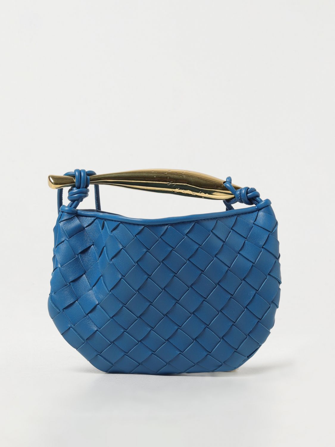 Bottega Veneta Sardine Mini Shoulder Bag In Gnawed Blue