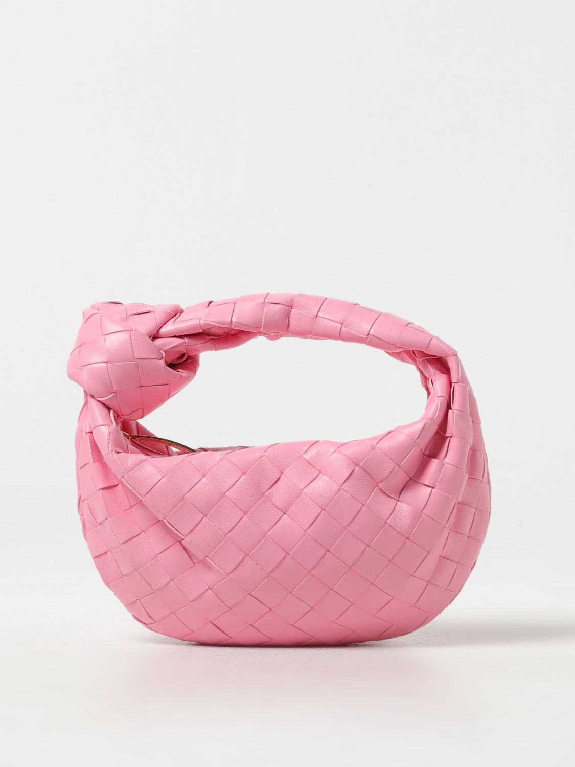 Bottega Veneta Jodie Bag In Woven Nappa In Pink