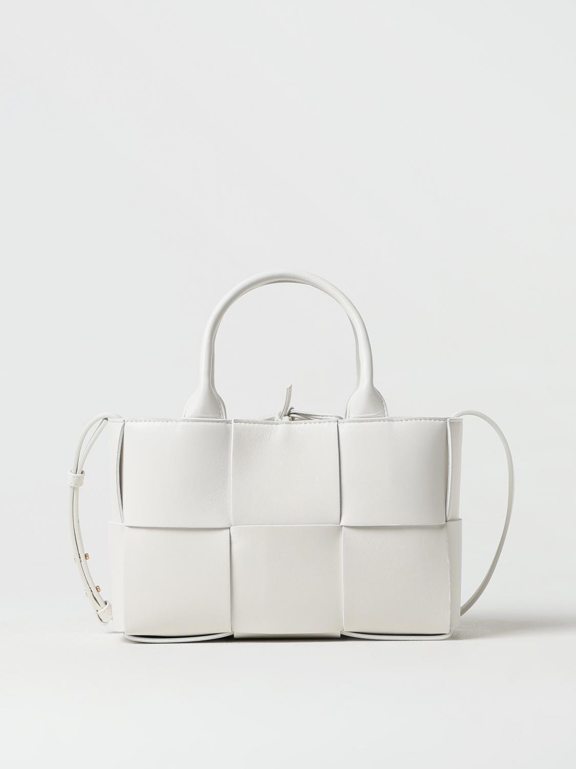 Shop Bottega Veneta Arco Bag In Woven Nappa In White