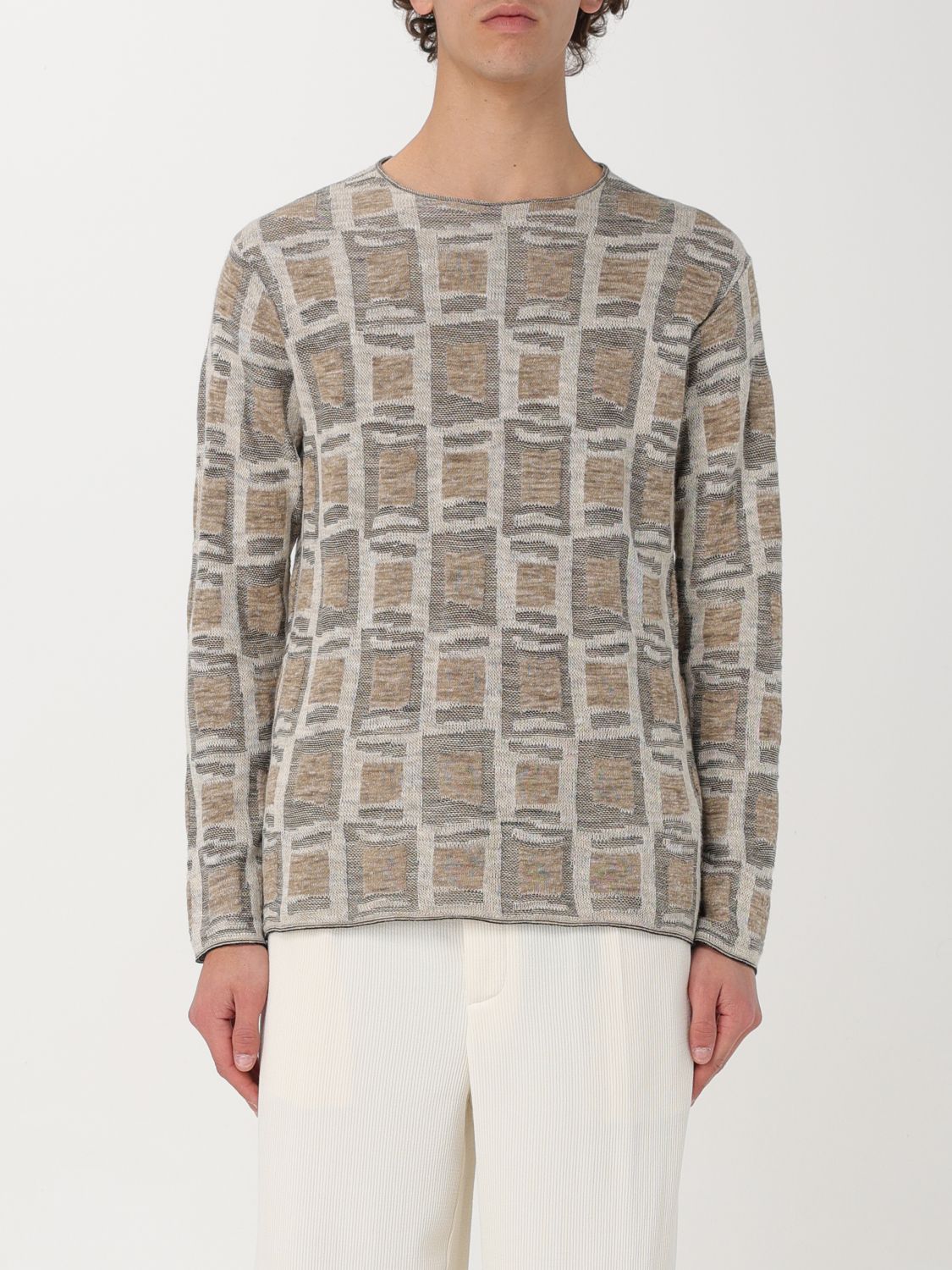 Shop Giorgio Armani Sweater  Men Color Beige