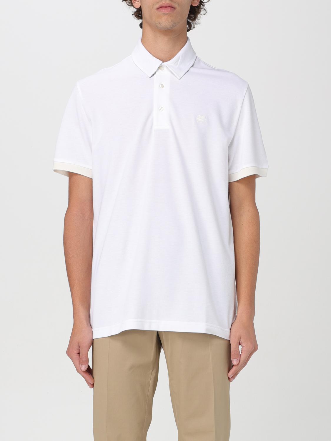 ETRO ETRO Polo Shirt Men color White　ETRO ポロシャツ メンズ カラー ホワイト
