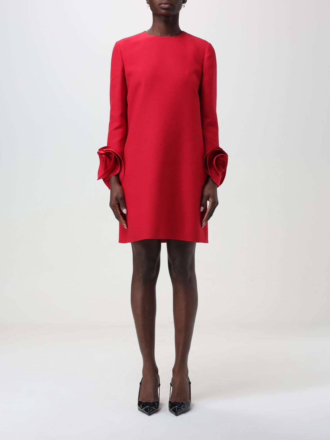 Shop Valentino Dress  Woman Color Red In Rot