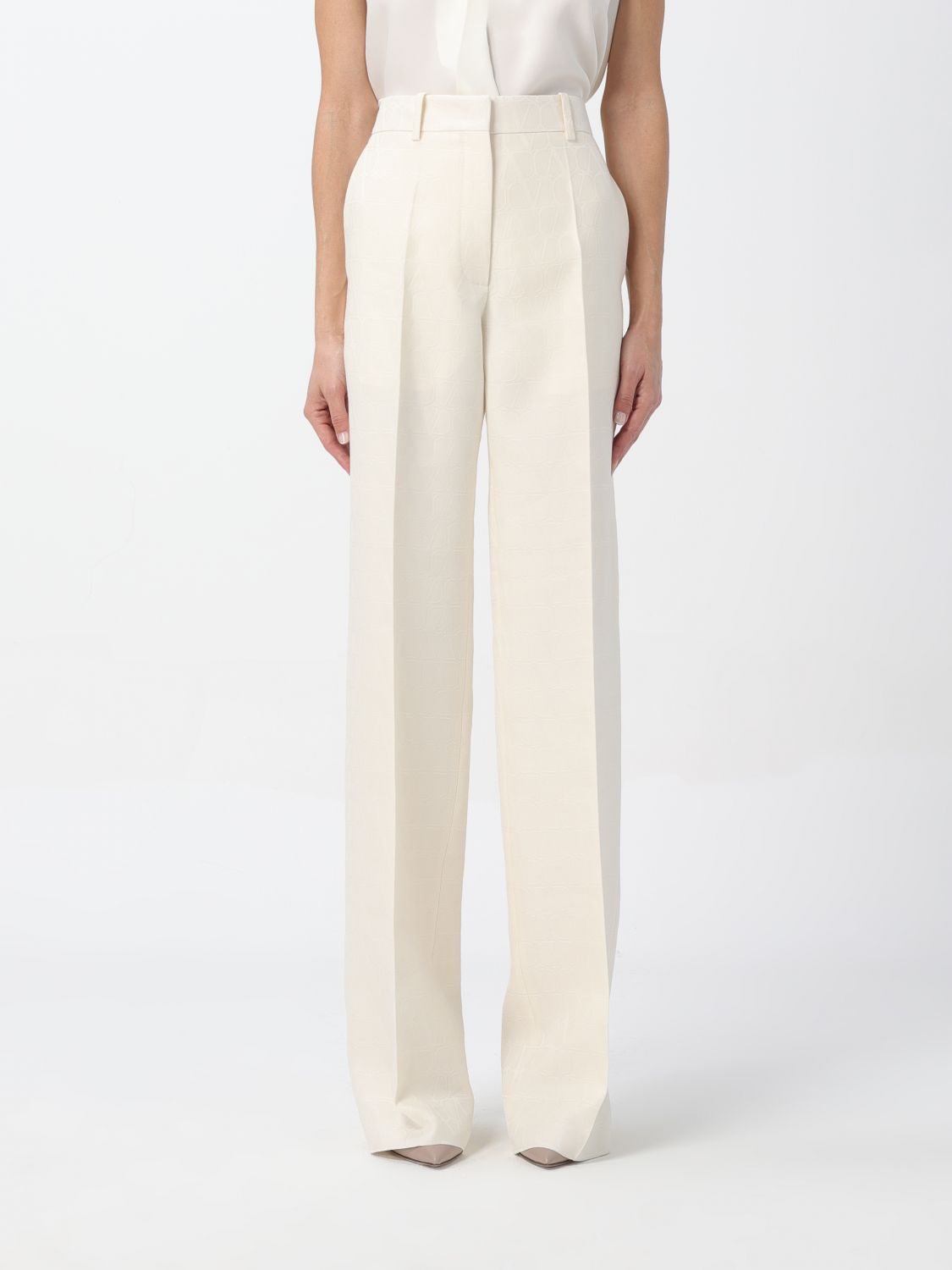 Valentino Cady Couture Trousers Woman Ivory 44