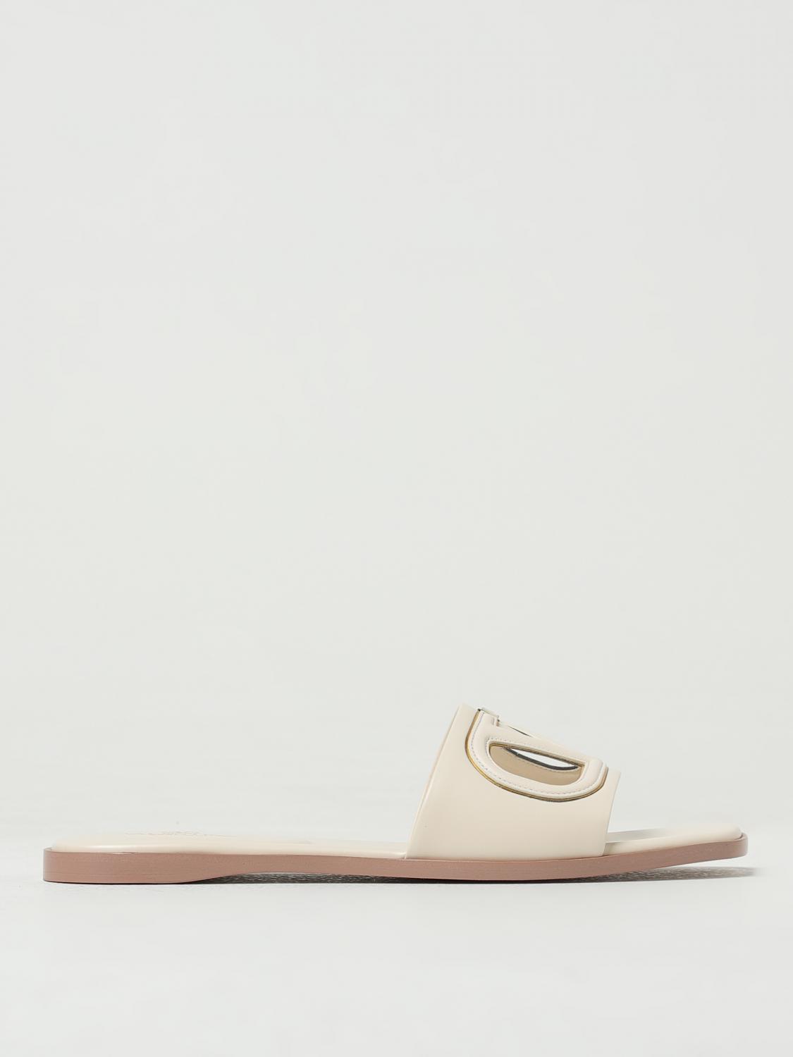 Flat Sandals VALENTINO GARAVANI Woman colour Yellow Cream