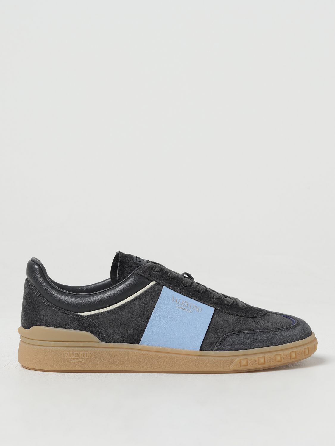 Shop Valentino Sneakers In Suede In Blue
