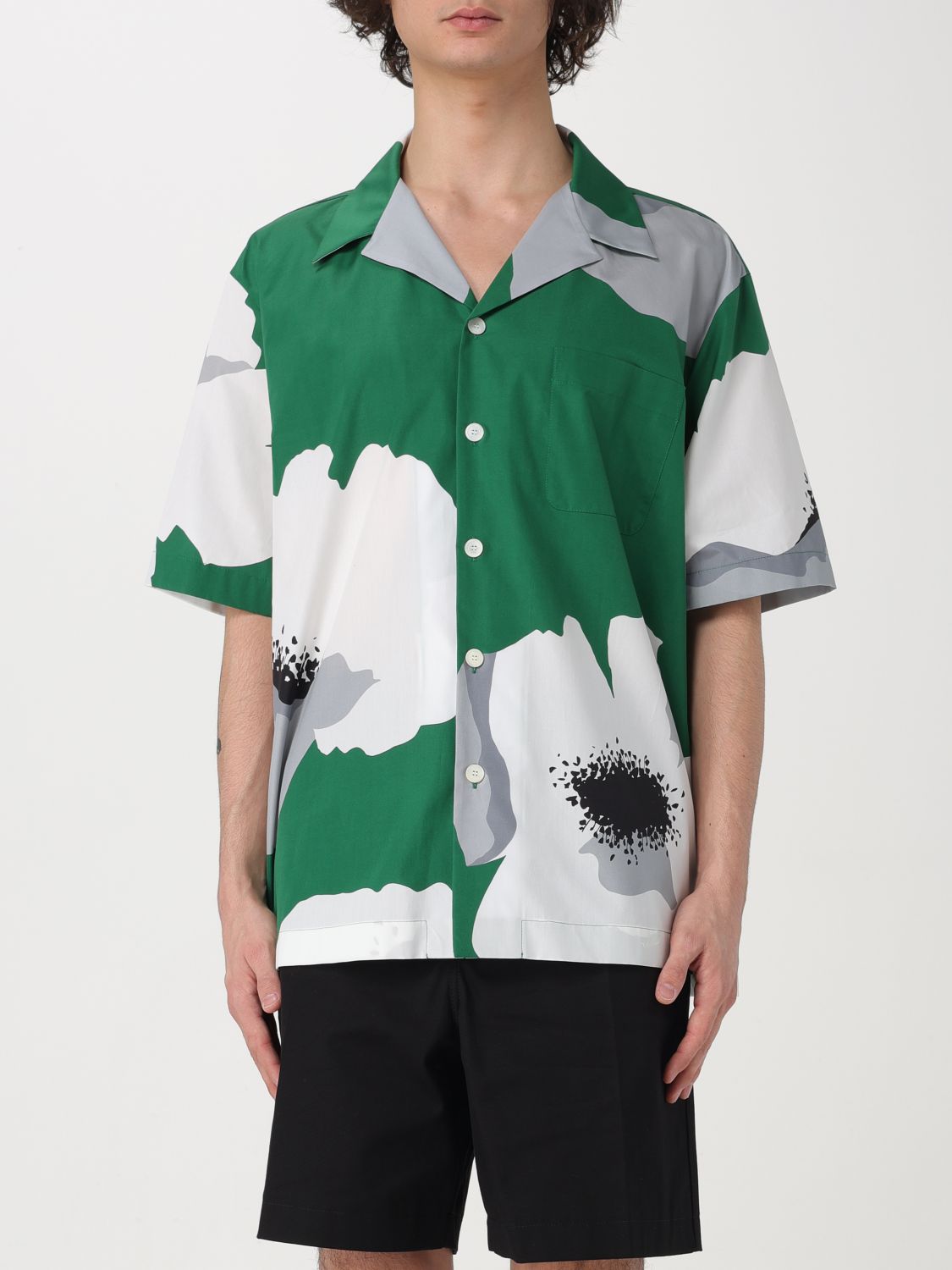 Shop Valentino Shirt  Men Color Green
