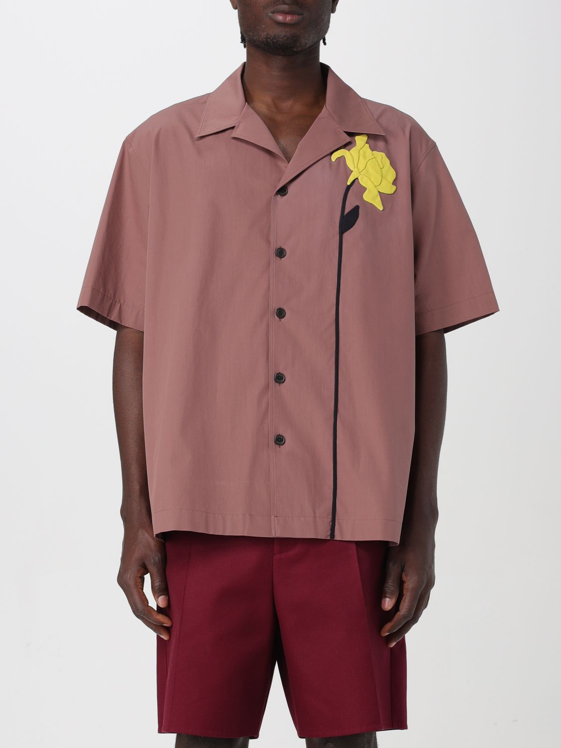 Shop Valentino Shirt  Men Color Biscuit