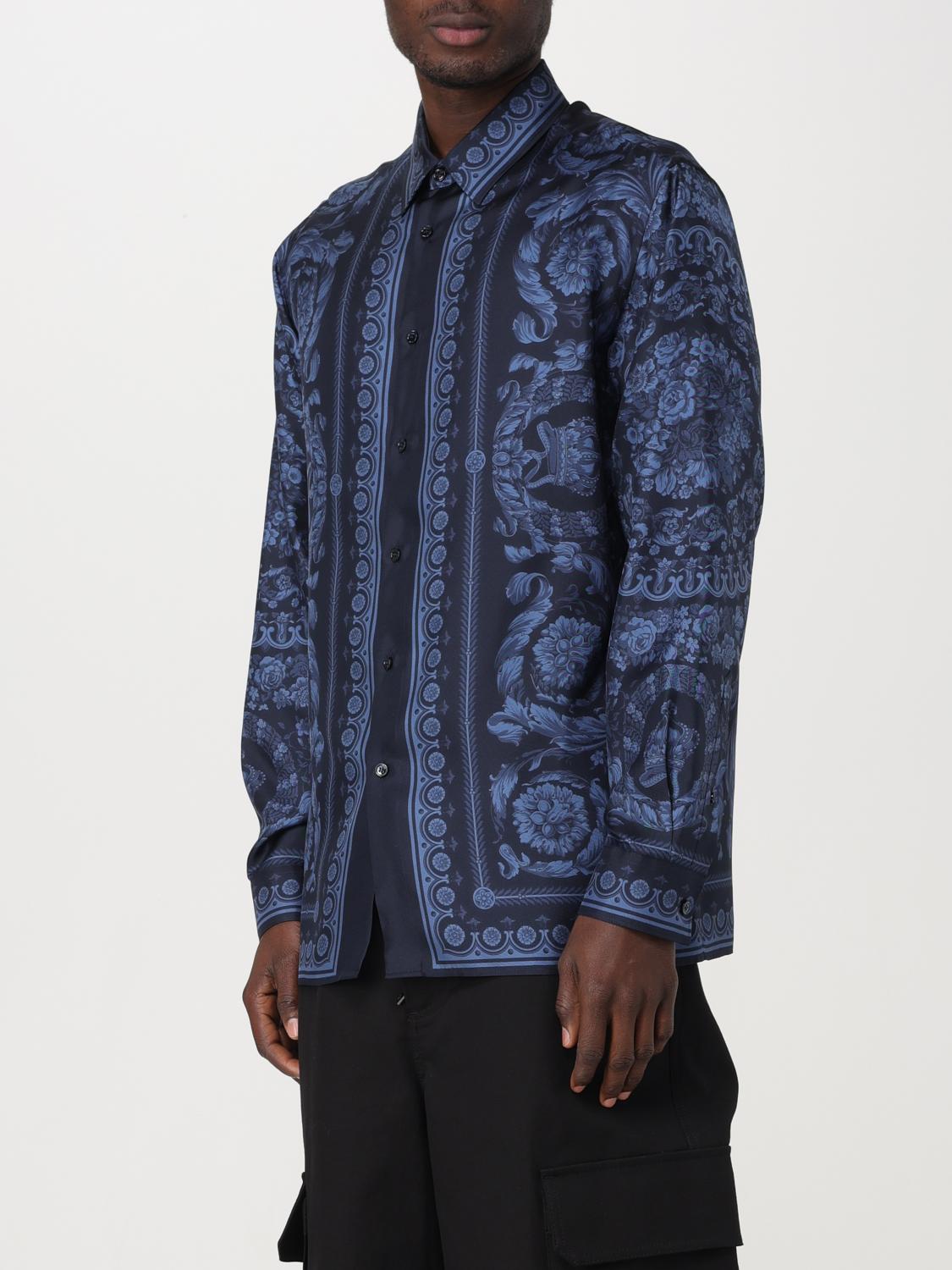 Chemise versace bleu online homme