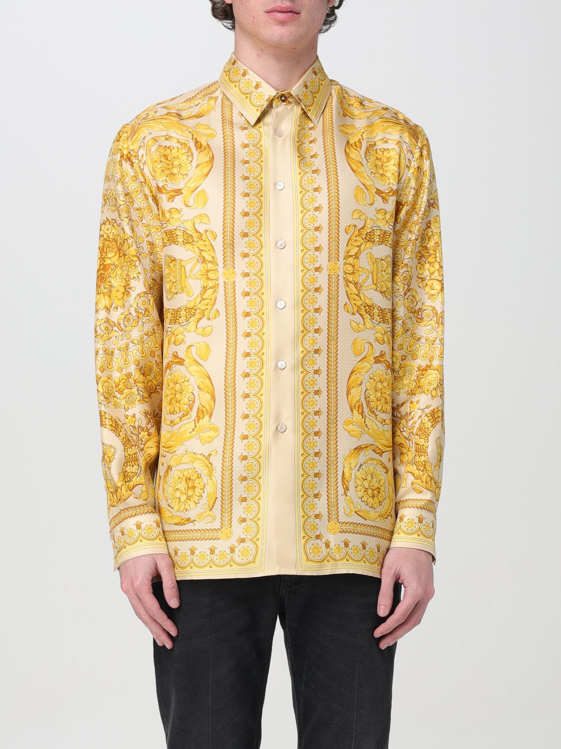 Shop Versace Shirt  Men Color Gold