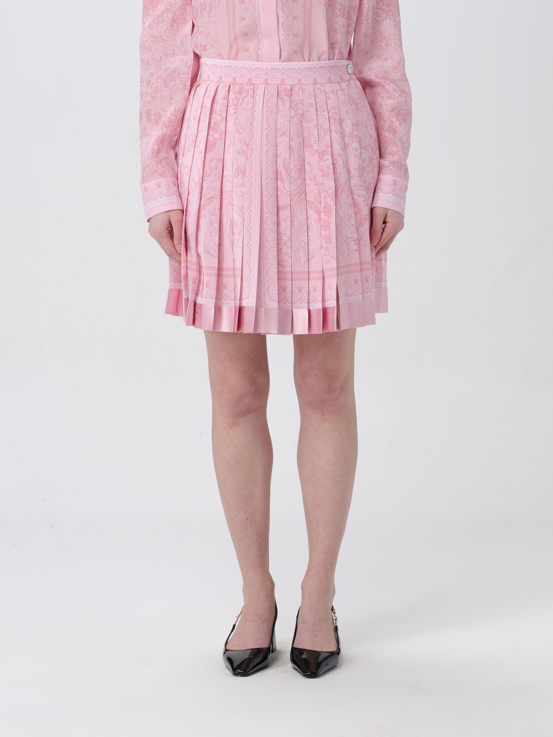 Shop Versace Skirt  Woman Color Pink