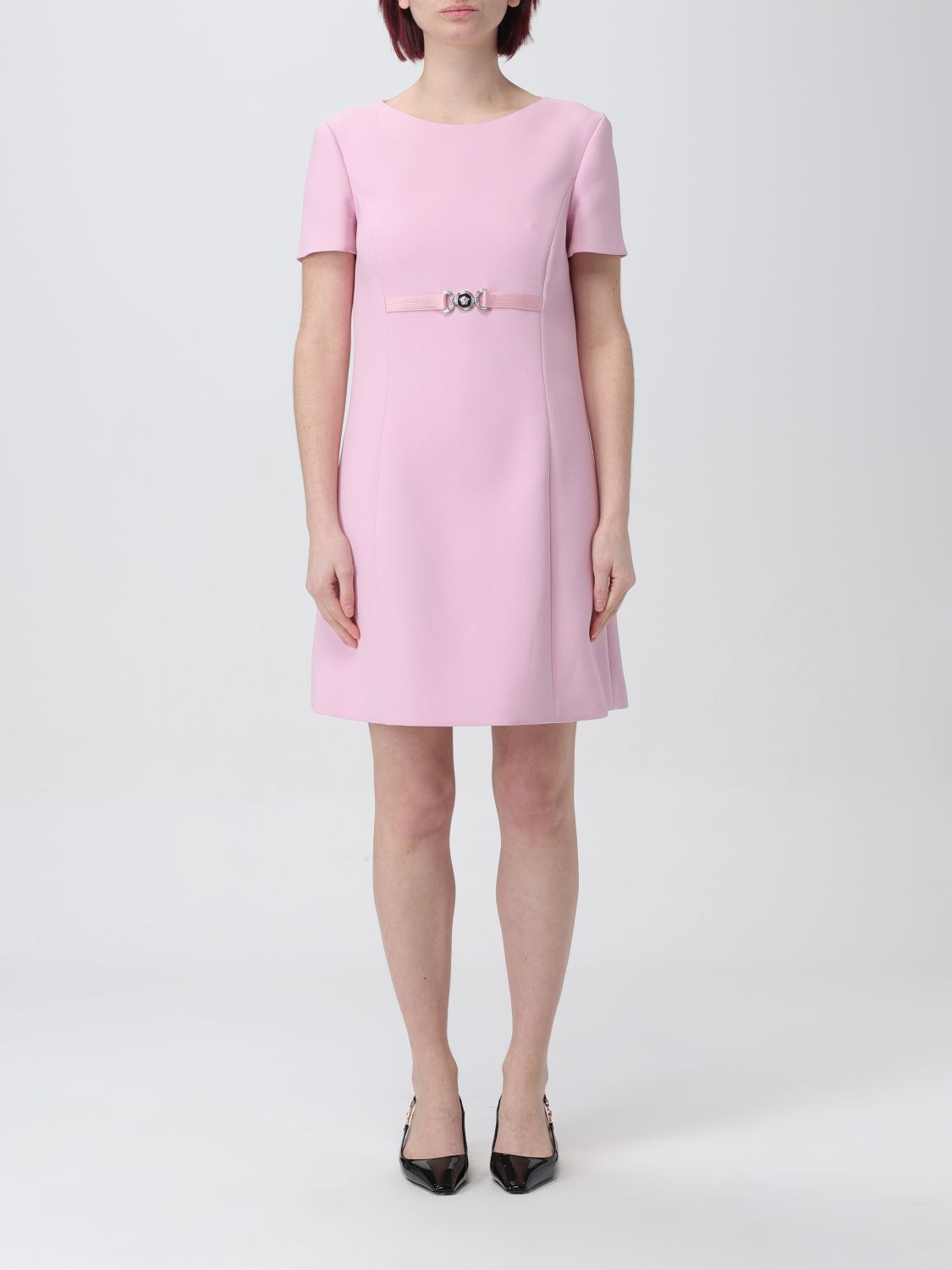 Shop Versace Dress  Woman Color Pink