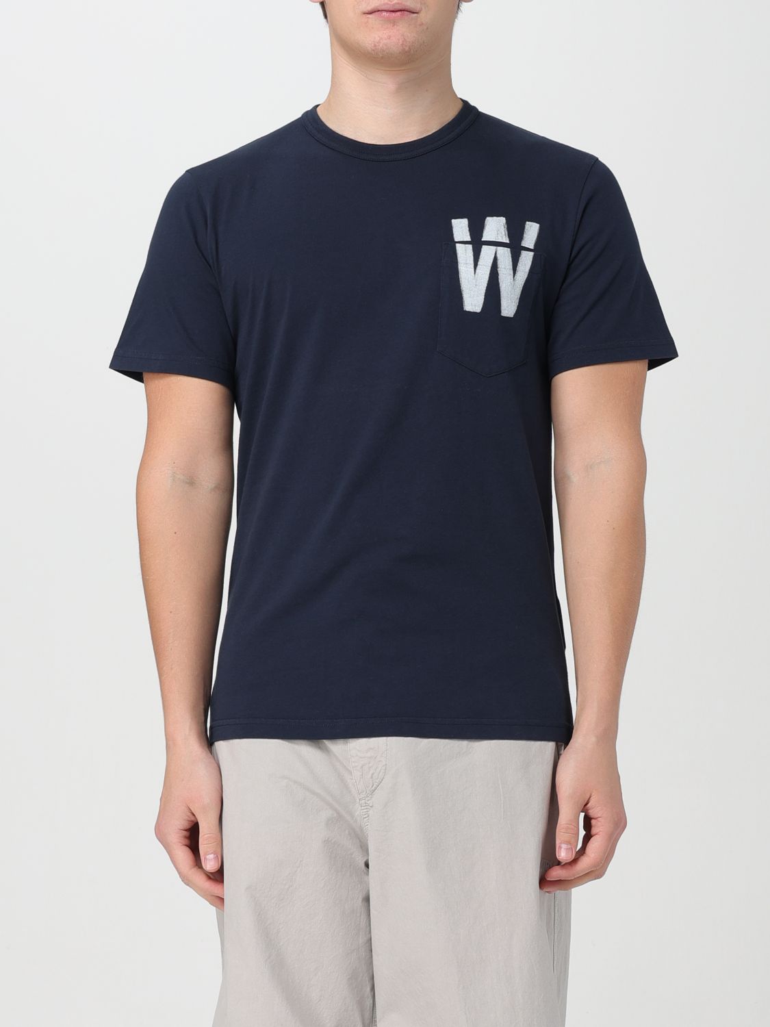 Shop Woolrich T-shirt  Men Color Blue