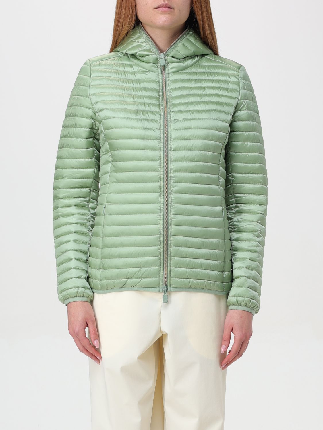 Shop Save The Duck Jacket  Woman Color Green