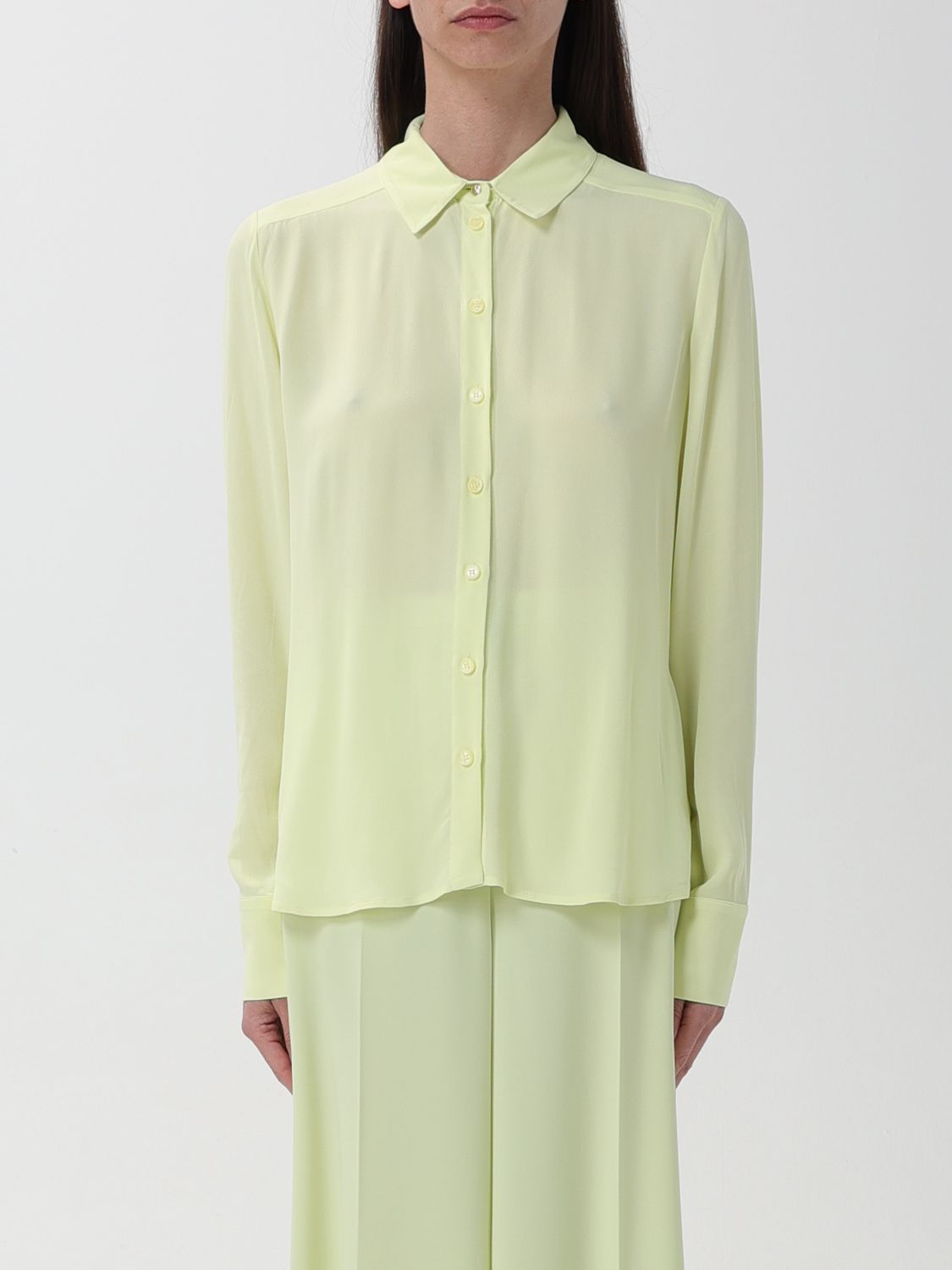 Shop Patrizia Pepe Shirt  Woman Color Lime