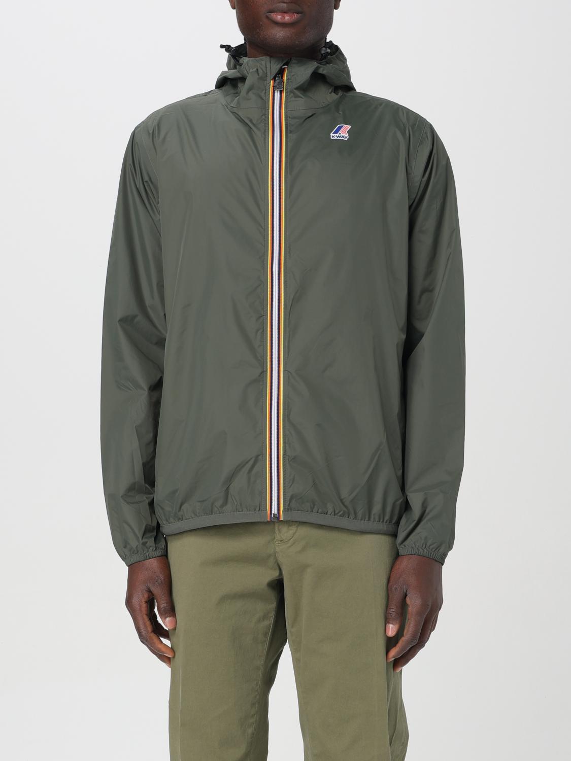 Shop K-way Jacket  Men Color Military