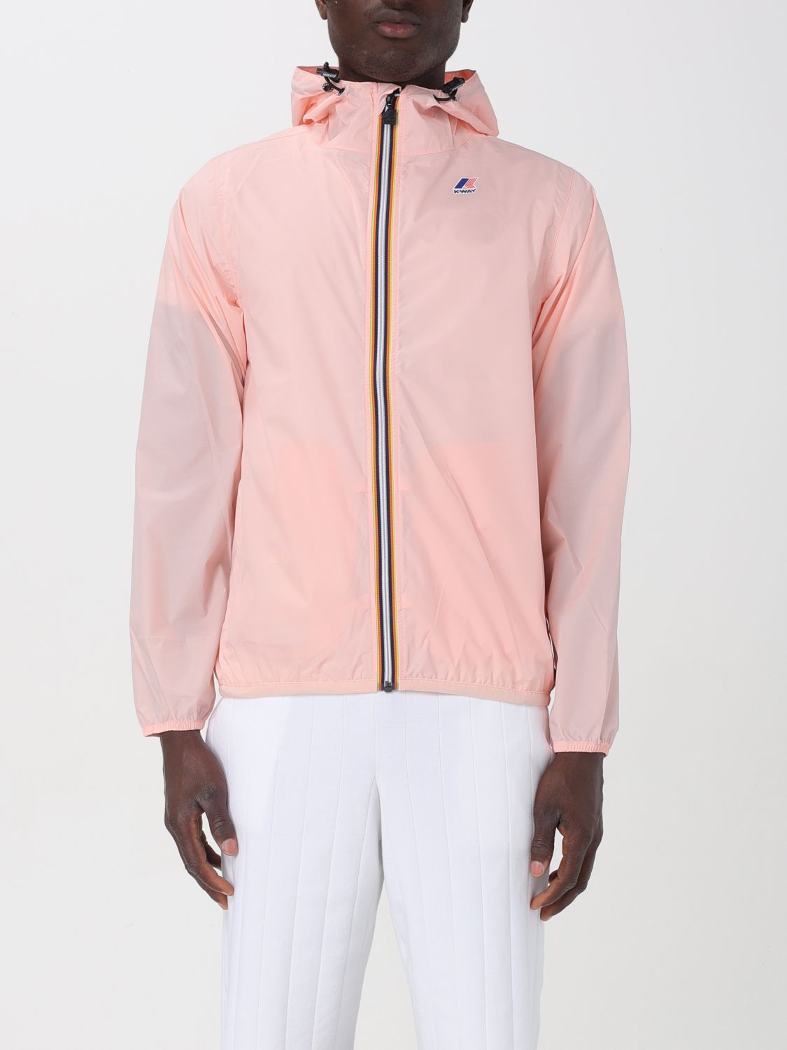 Shop K-way Jacket  Men Color Blush Pink