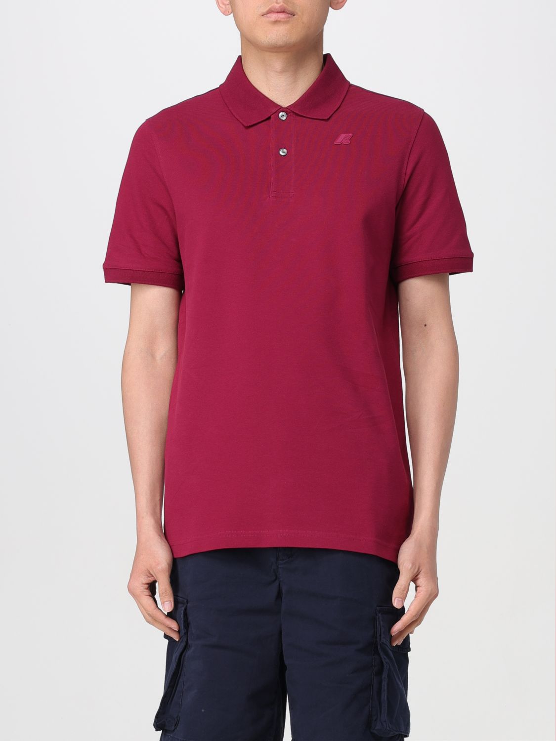 Shop K-way Polo Shirt  Men Color Red In 红色