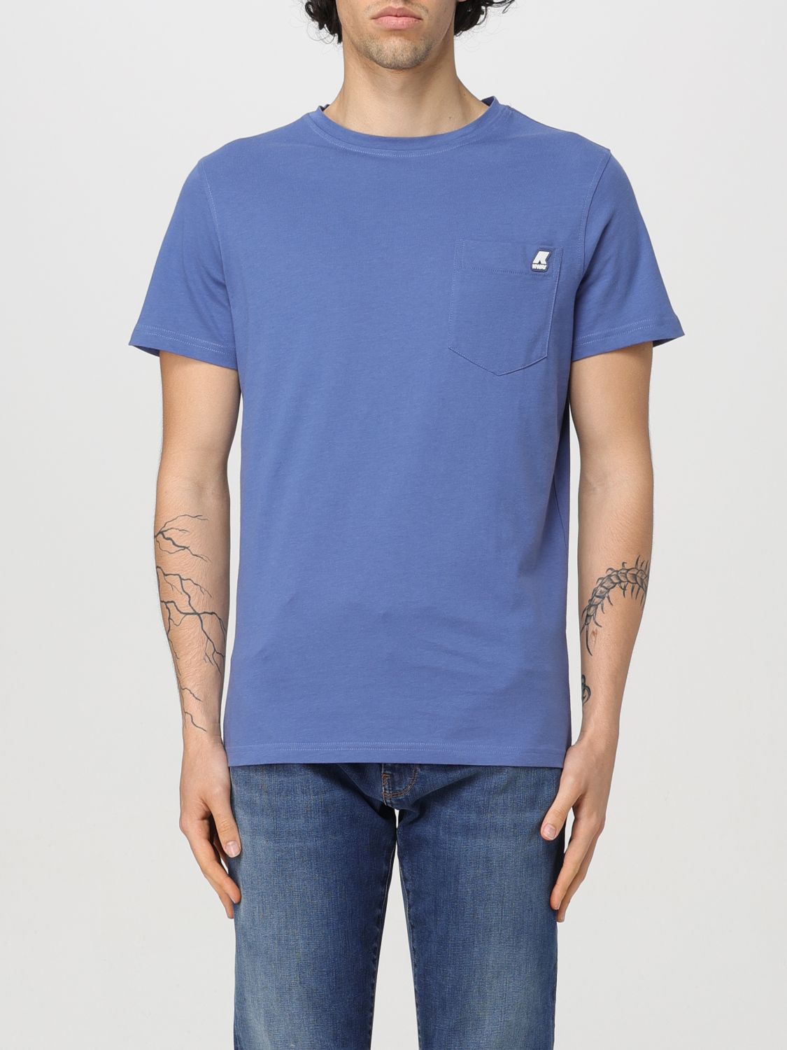 Shop K-way T-shirt  Men Color Blue 1