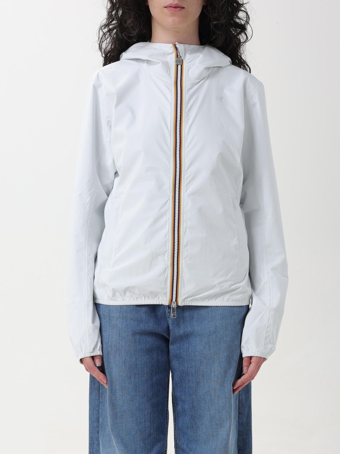 Shop K-way Jacket  Woman Color White